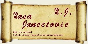 Maša Jančetović vizit kartica